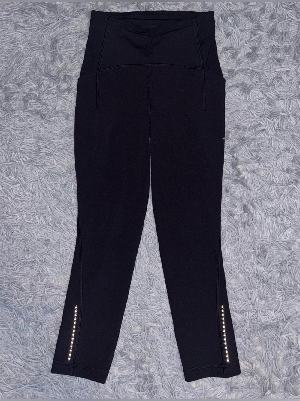 Lululemon Women Swift Speed High-Rise Leggings Pockets Black Size 2 Yoga Pilates